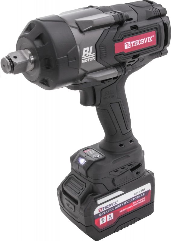 Гайковерт аккумуляторный ударный Thorvik BBIW342400, 3/4", 2400 Нм, в кейсе