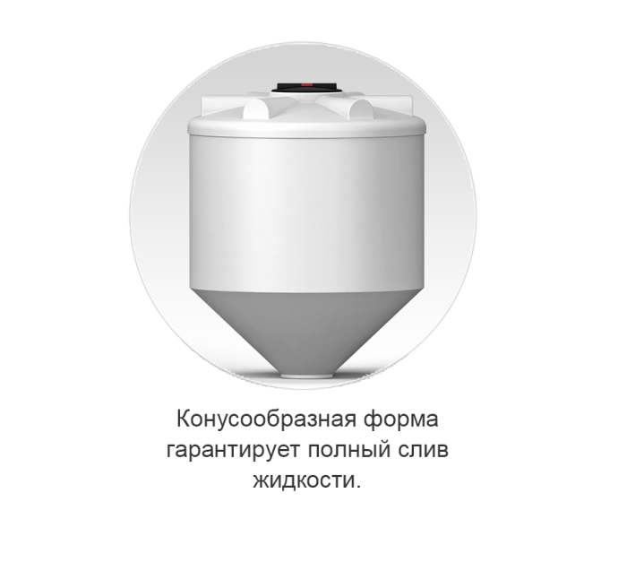 Емкость конусообразная ЭкоПром ФМ 2000, в обрешетке, 2000 литров