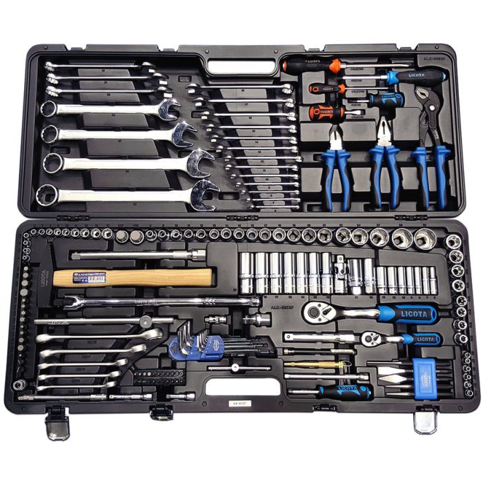 Набор инструментов в кейсе Licota ALK-8023F, 167 предметов, с трещоткой, 1/2", 1/4"