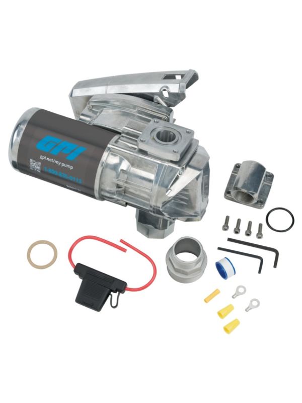 Бочковой насос роторный GPI G20-012PX 12V 20 GPM для дизеля, бензина, керосина, 76л/мин, 12В