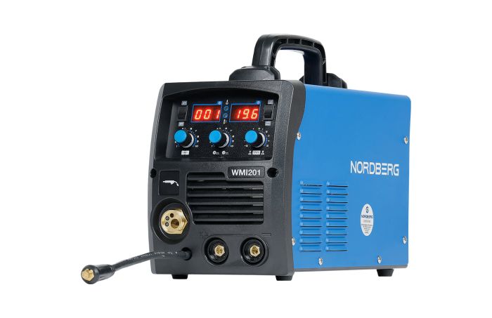 Сварочный инвертор полуавтомат Nordberg WMI201, MIG-MAG + MMA, 220В
