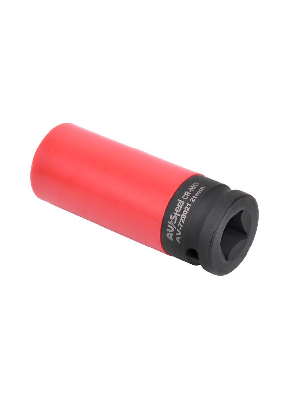 Головка ударная удлиненная тонкостенная AV Steel AV-729021, 6-гр., 1/2", 21мм