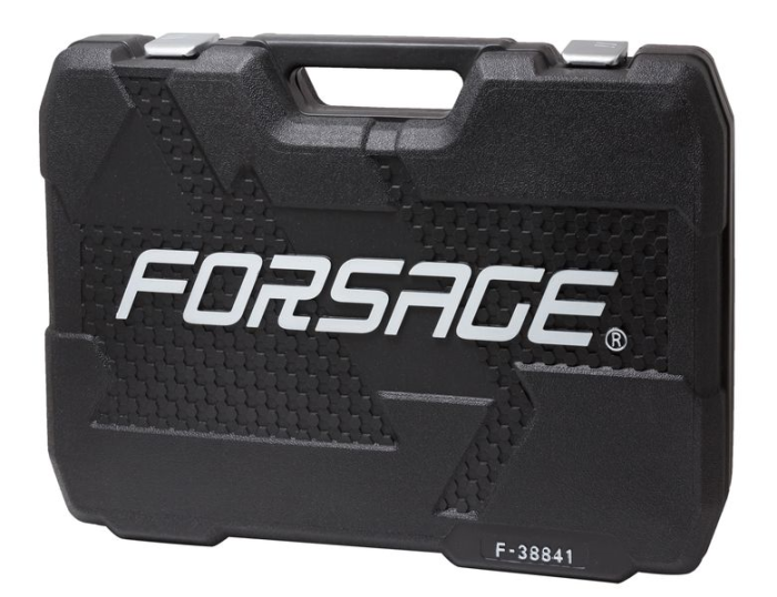 Набор инструментов в кейсе Forsage F-38841(New), 216 предметов, с трещоткой, 1/2", 1/4", 3/8"