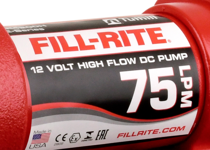 Бочковой насос для дизельного топлива, керосина, спирта FILL-RITE FR4205GE, 12 вольт, 75 л/мин