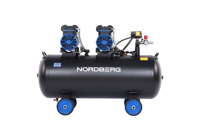 Поршневой компрессор NORDBERG NCEO120/500, прямой привод, безмасляный, 500л/мин, 125л, 220В