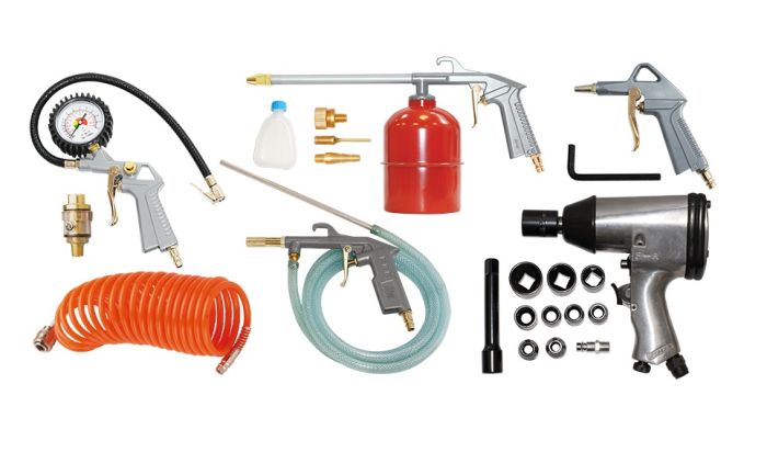 Поршневой компрессор FUBAG AUTO MASTER KIT, коаксиальный привод, масляный, 400 л/мин, 220В