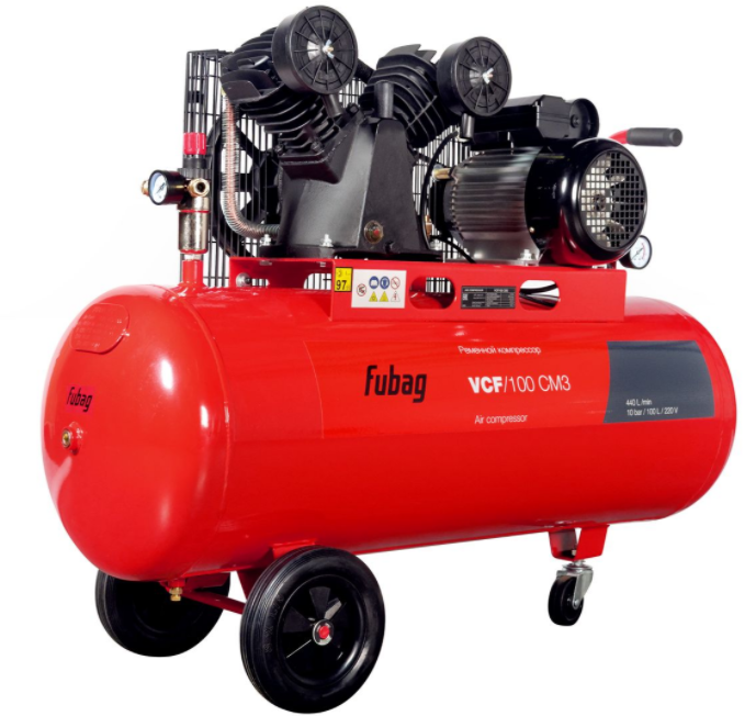 Поршневой компрессор Fubag VCF/100 CM3, ременной привод, масляный, 440 л/мин, 220В