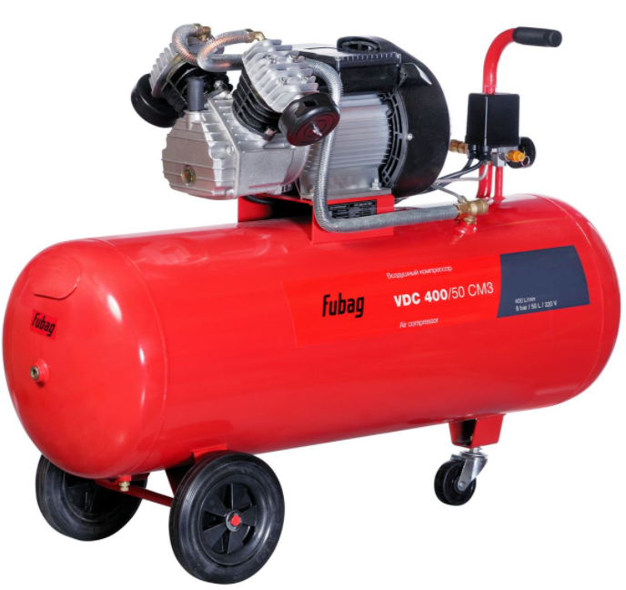 Поршневой компрессор Fubag VDС 400/50 CM3, коаксиальный привод, масляный, 400 л/мин, 220В