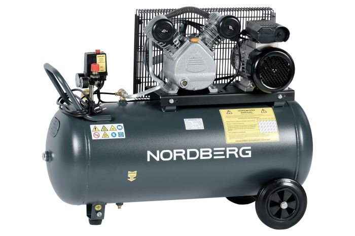 Поршневой компрессор NORDBERG NCP100/360A, ременной привод, масляный, 360 л/мин, 220В