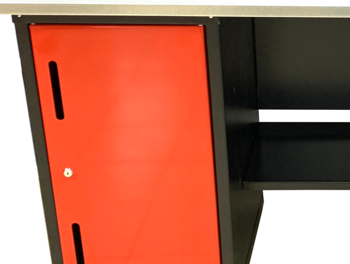 Верстак слесарный Garopt No boxes GT1800DD.red, 2 тумбы, 4 полки