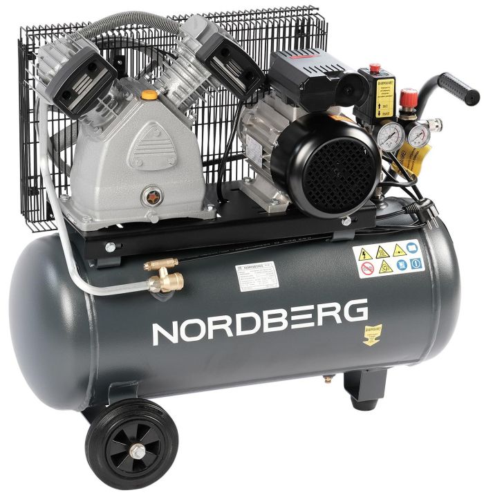 Поршневой компрессор NORDBERG NCP50/420A, ременной привод, масляный, 420 л/мин, 220В