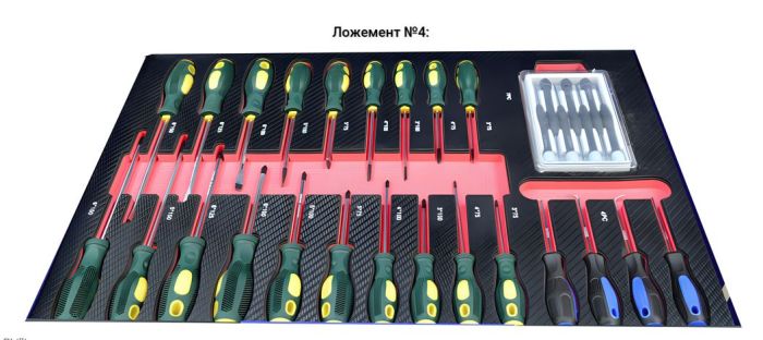 Тележка инструментальная Great Wolf GW-7ST1 Blue, 7 ящиков, с набором инструментов 249пр.