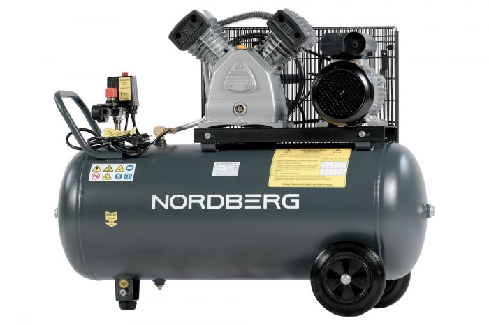 Поршневой компрессор NORDBERG NCP100/580, ременной привод, масляный, 580 л/мин, 380В