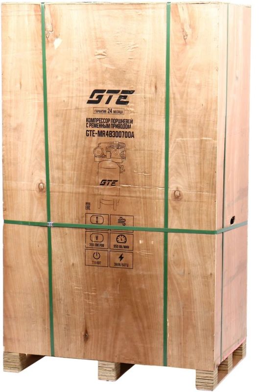 Поршневой компрессор GTE GTE-MR4B300700A, 700л/мин, 300л, 380В