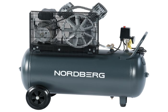Поршневой компрессор NORDBERG NCP100/420A, ременной привод, масляный, 420 л/мин, 220В