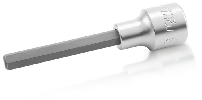 Головка торцевая с шестигранной вставкой HEX 1/2" 7 мм L=100 мм TOPTUL BCEA1607