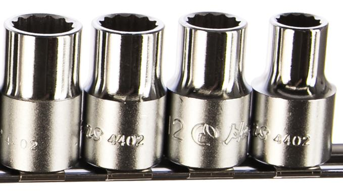 Набор торцевых головок Spline Hans 4602-2M, 1/2", 10-22мм, 12 предметов