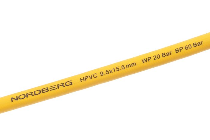 Шланг для раздачи сжатого воздуха NORDBERG HR1015HPVC, 9,5х15,5мм, на катушке, 15м