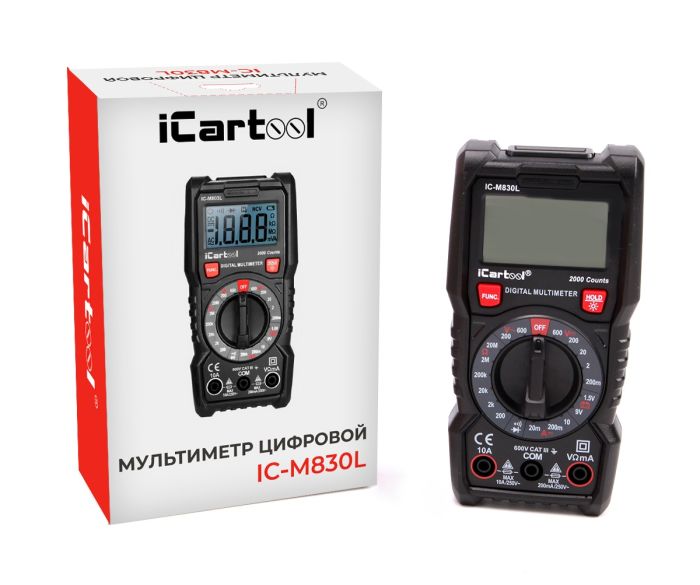 Мультиметр цифровой iCartool IC-M830L