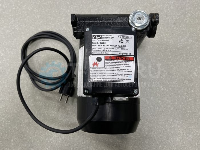 Насосная станция перекачки топлива Adam Pumps LIGHT TECH 80, заправочный модуль для дизеля, 80 л/мин, 220В