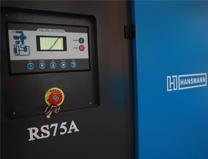 Винтовой компрессор Hansmann RS75A, прямой привод, 8/10/12 бар, IP23