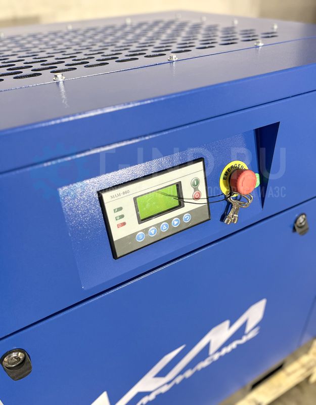 Винтовой компрессор KraftMachine KM15-8рВ, ременной привод, 8 бар, IP23, 2400л/мин
