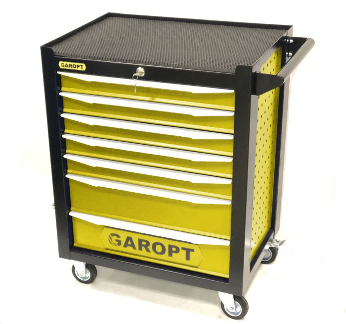 Тележка инструментальная Garopt Premium TBA-520, закрытая, 7 ящиков