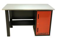 Верстак слесарный Garopt No boxes GT1400STD.red, однотумбовый, 2 полки