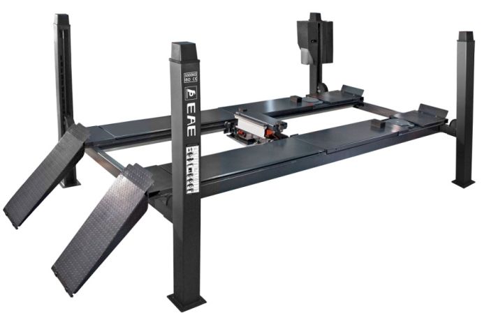 Подъемник четырехстоечный 4 тонны Everlift EE-6435V2.B.48L.40T.E, электрогидравлический, для сход-развала, 380/220В