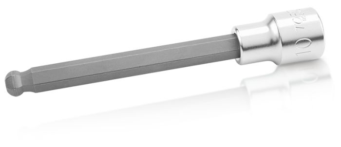 Головка торцевая с шестигранной вставкой HEX 1/2" 5 мм L=140 мм, с шаром TOPTUL BCSA1605
