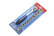 Трещотка с набором головок Станкоимпорт CS4011HDT, 1/2",  72 зуба, 12пр.