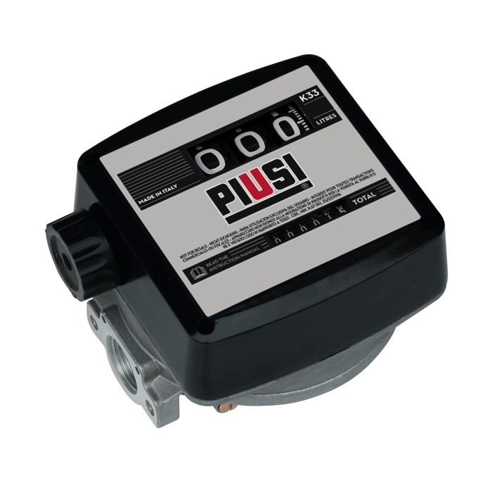 Счетчик масла PIUSI K33 ver.D oil 000558000 механический, расходомер топлива, 120 л/мин
