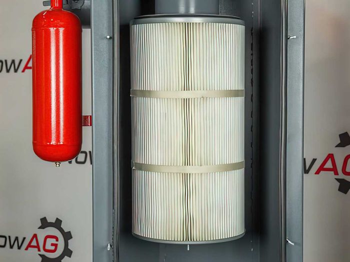 Пескоструйная камера NowAG A-100PF с фильтром, напольная, напорная