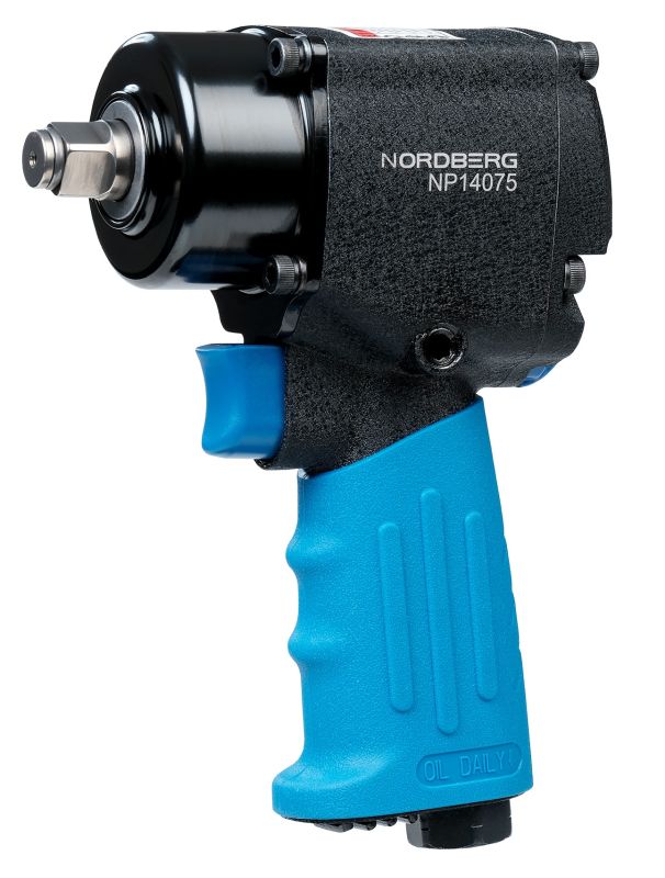 Пневмогайковерт ударный NORDBERG NP14075, 1/2", композитный, легковой, мини, 680 Нм
