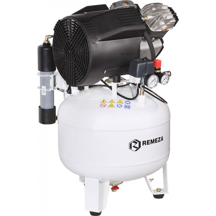 Поршневой компрессор Remeza КМ-50.VS204Д, коаксиальный привод, безмасляный, 130 л/мин, 220В