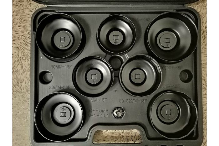 Съемники масляных фильтров Wiederkraft WDK-81245, 14 предметов
