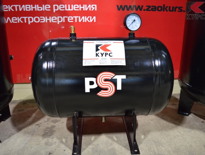 Воздушный ресивер для компрессора PST РГ-110/10, горизонтальный, 10 бар, 110л