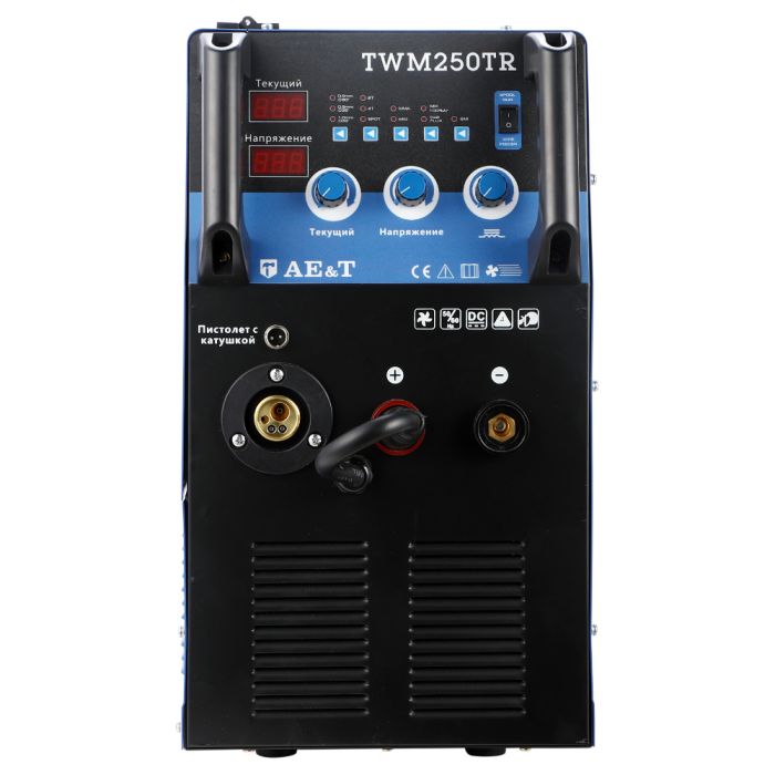 Сварочный полуавтомат AE&T TWM250TR, MMA, MIG/MAG, 220В, 250А, с тележкой