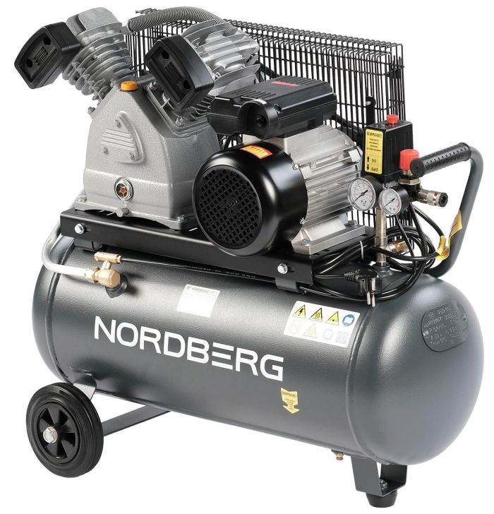 Поршневой компрессор NORDBERG NCP50/420A, ременной привод, масляный, 420 л/мин, 220В