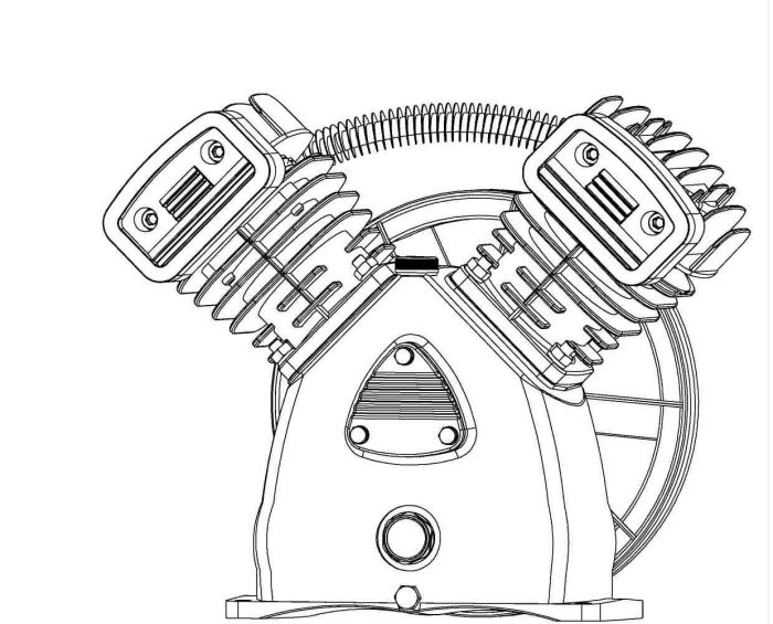 Компрессорная головка Remeza LB 30-2 (LB30-4) aircast, ременной привод, 2.2 кВт, 420 л/мин