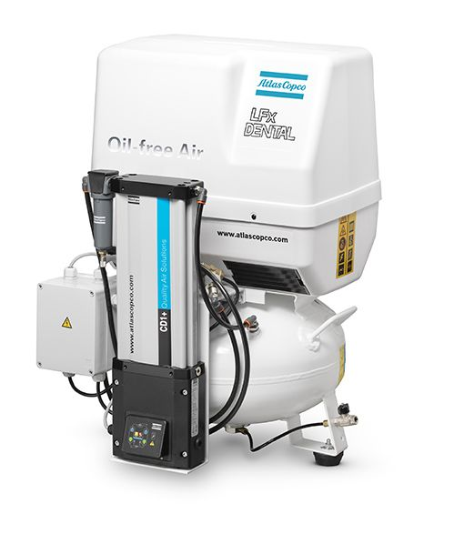 Поршневой компрессор Atlas Copco LFx 1,0 Dental air 3PH, безмасляный, стоматологический, 24л, SDN, 380В