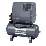 Поршневой компрессор Atlas Copco LE 2-10 (3ph) Receiver Mounted Silenced, коаксиальный, масляный, 204 л/мин, 380В