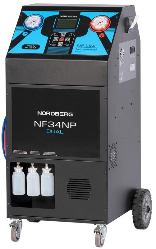 Станция для заправки автокондиционеров NORDBERG NF34NP, автоматическая, 100 л/мин