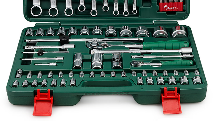 Набор инструментов в кейсе Hans TK-89, 89 предметов, 1/2", 1/4", с трещоткой