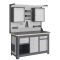 Рабочее место Верстакофф MCN 1552.S268.2-2FR, 3 тумбы, 2+6+1 ящиков, с дв. экраном, подсветка