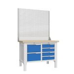 Верстак слесарный Верстакофф CTR 1202.S24.3-2, 2 тумбы, 2+4 ящика, с дв. экраном