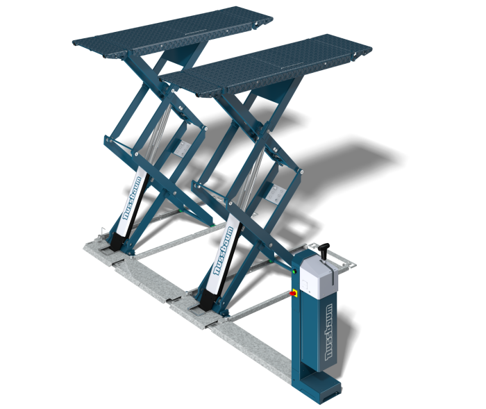 Подъемник автомобильный ножничный 3,5 тонны Nussbaum JUMBO LIFT 3500 HF X-TEND, электрогидравлический, 380В