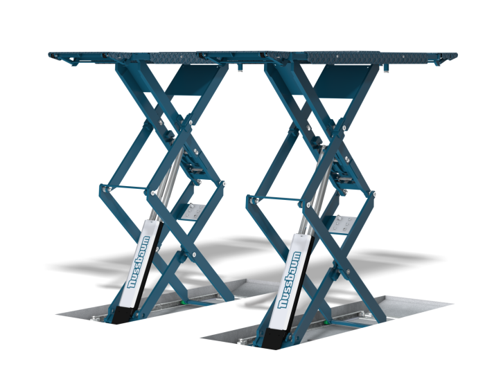 Подъемник автомобильный ножничный 3,5 тонны Nussbaum JUMBO LIFT 3500 HF X-TEND UF, электрогидравлический, 380В