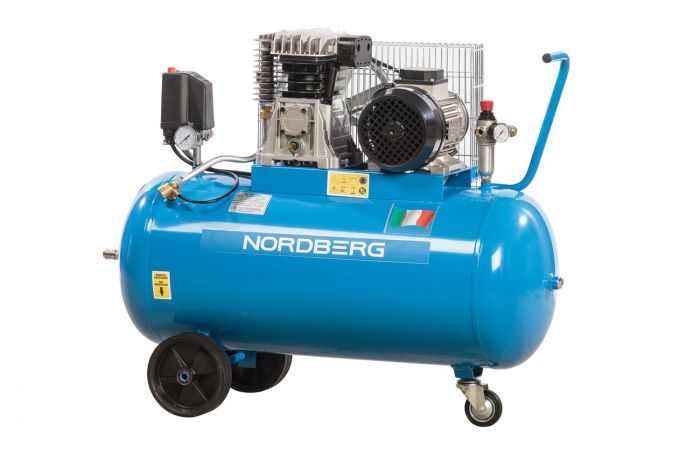 Поршневой компрессор NORDBERG NC100/360, ременной привод, масляный, 360 л/мин, 380В