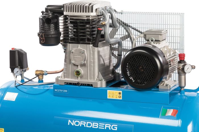 Поршневой компрессор NORDBERG NC270/830, ременной привод, масляный, 827 л/мин, 380В